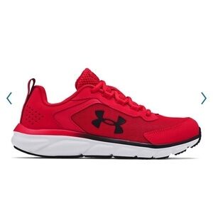 Under armour assert 9 red and black shoe size 4 wide